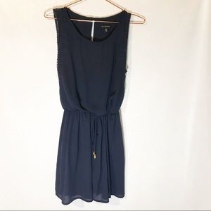 Jodi Kristopher navy crochet trim dress size small